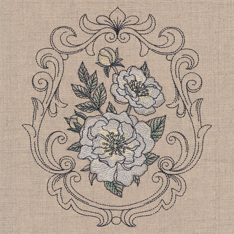 Baroque Blooms Cameo - Goldfinch