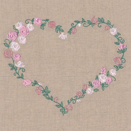 Delicate Rose Heart Wreath