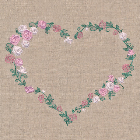 Delicate Rose Heart Wreath