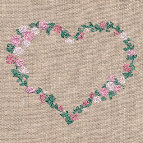 Delicate Rose Heart Wreath