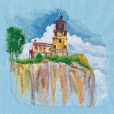 Split Rock Lighthouse in Watercolor (Minnesota)