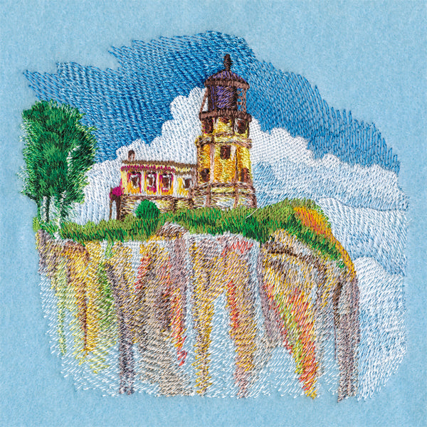 Split Rock Lighthouse in Watercolor (Minnesota)