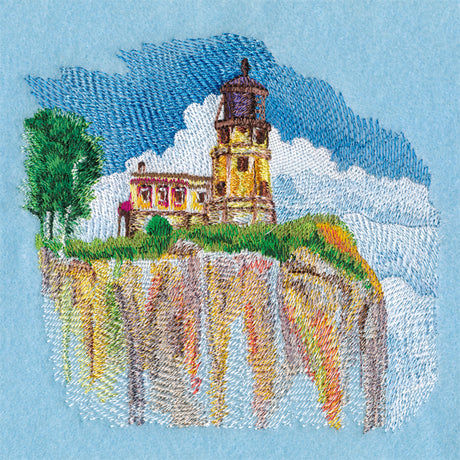Split Rock Lighthouse in Watercolor (Minnesota)