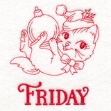 Meowy Christmas on Friday (Redwork)