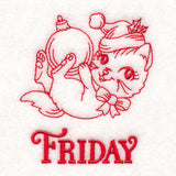 Meowy Christmas on Friday (Redwork)