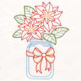 Merry Mason Jar - Poinsettia
