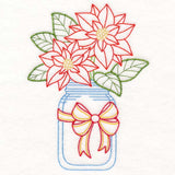 Merry Mason Jar - Poinsettia