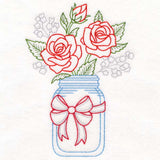Merry Mason Jar - Christmas Rose
