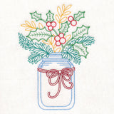 Merry Mason Jar - Holly and Berries