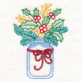 Merry Mason Jar - Holly and Berries