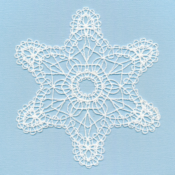 Frosted Window Snowflake (Battenburg Lace)