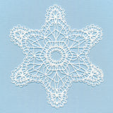 Frosted Window Snowflake (Battenburg Lace)