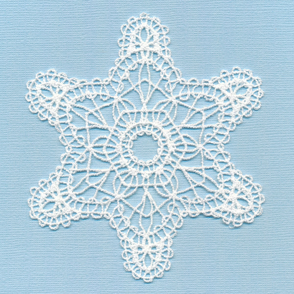 Frosted Window Snowflake (Battenburg Lace)