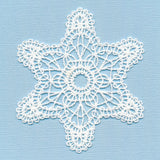 Frosted Window Snowflake (Battenburg Lace)
