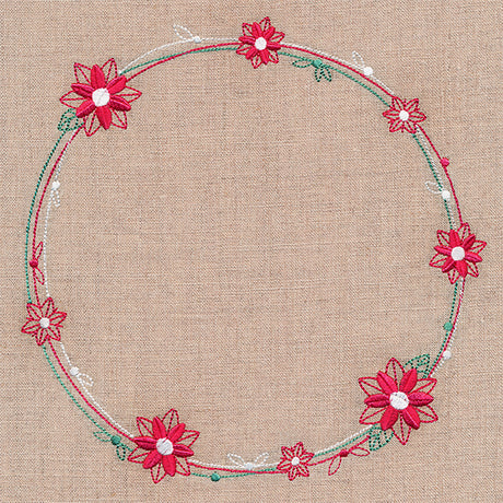 Delicate Poinsettia Wreath