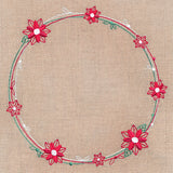 Delicate Poinsettia Wreath