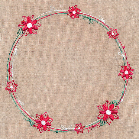 Delicate Poinsettia Wreath