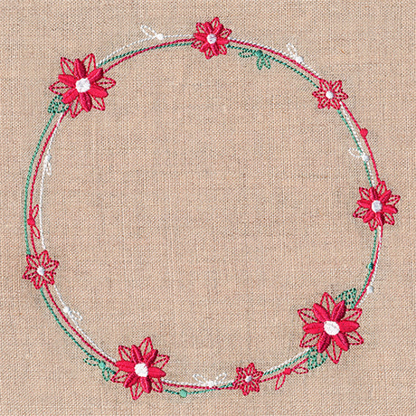 Delicate Poinsettia Wreath
