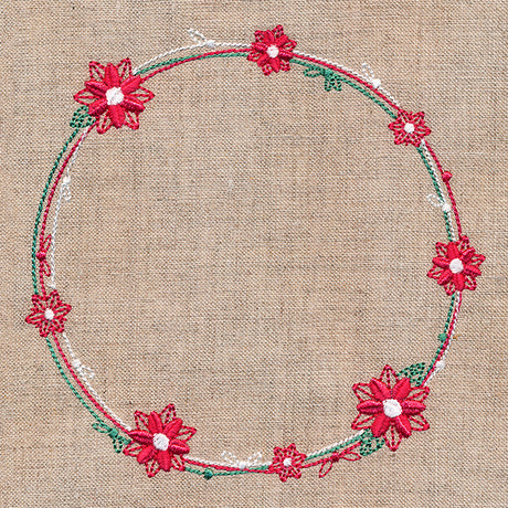 Delicate Poinsettia Wreath
