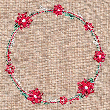 Delicate Poinsettia Wreath