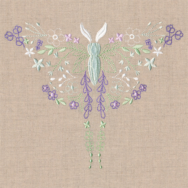 Delicate Wildflower Luna Moth