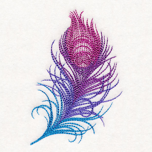 Ombre Peacock Feather