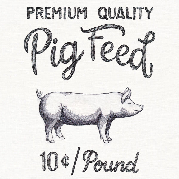 County Fair Sign - Premium Quality Pig Feed