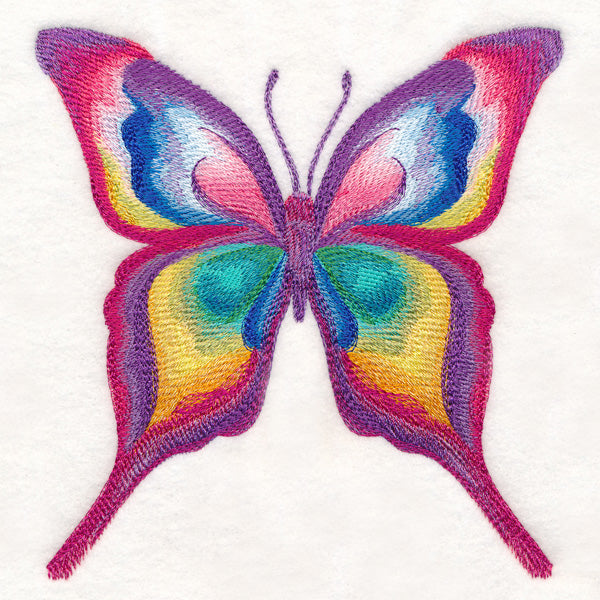 Rainbow Butterfly in Watercolor