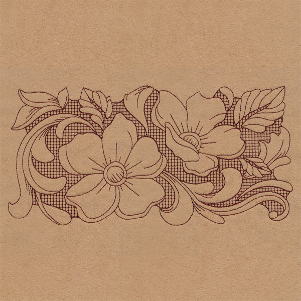 Western Blooms Border (Trapunto)