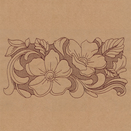 Western Blooms Border (Trapunto)