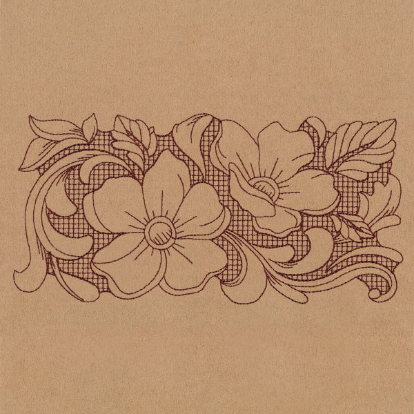 Western Blooms Border (Trapunto)