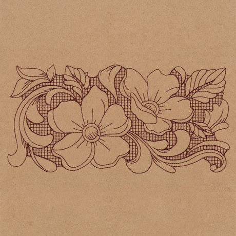Western Blooms Border (Trapunto)