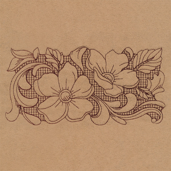 Western Blooms Border (Trapunto)