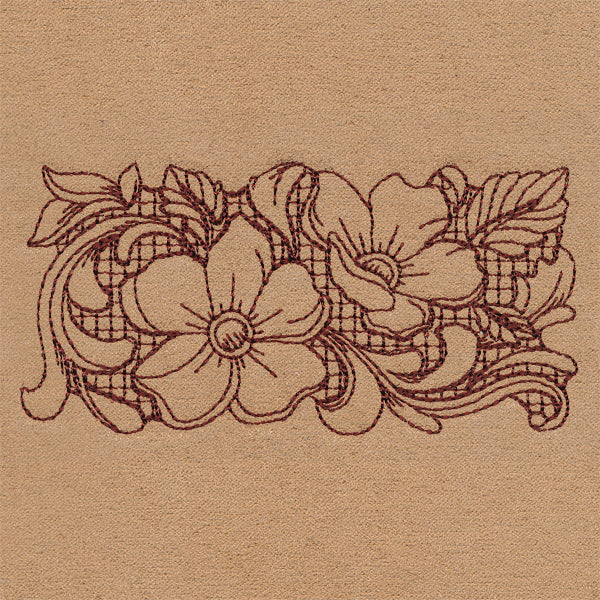 Western Blooms Border (Trapunto)