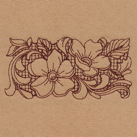 Western Blooms Border (Trapunto)