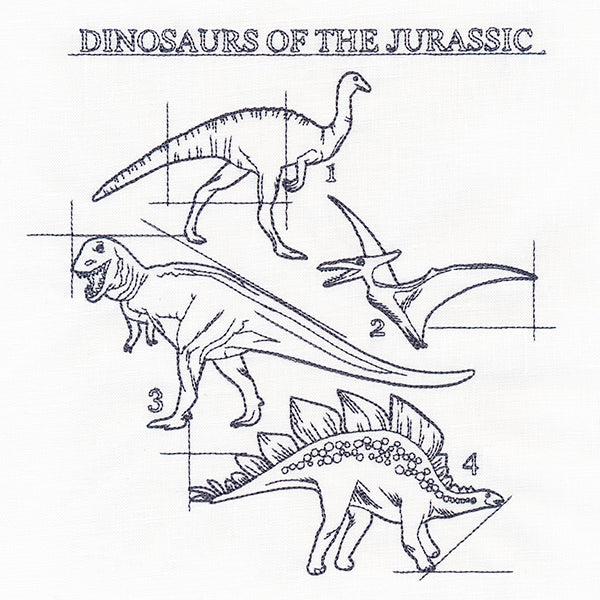 Dinosaurs of the Jurassic Schematic