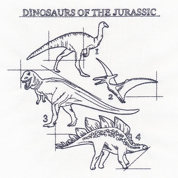 Dinosaurs of the Jurassic Schematic