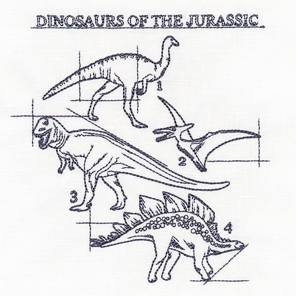 Dinosaurs of the Jurassic Schematic
