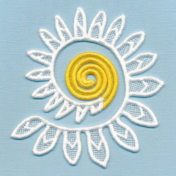 Spiral Daisy in 3D (Lace)
