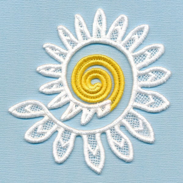 Spiral Daisy in 3D (Lace)