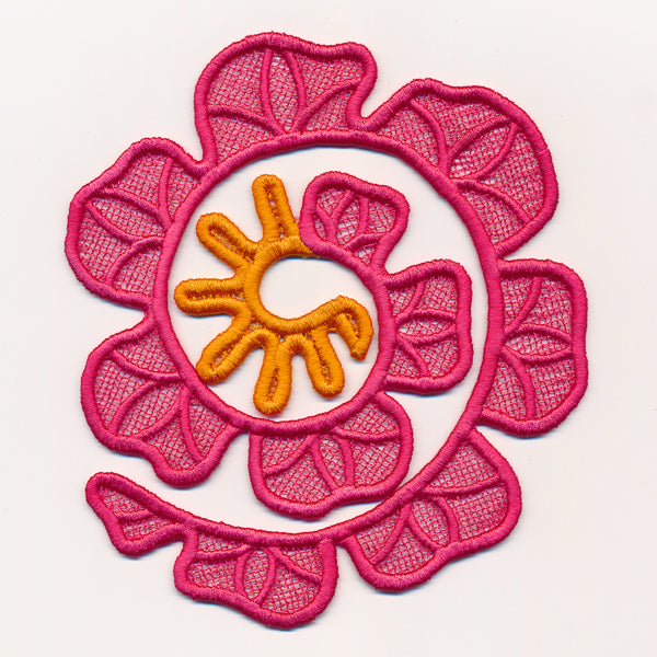 Spiral Peony in 3D (Lace)