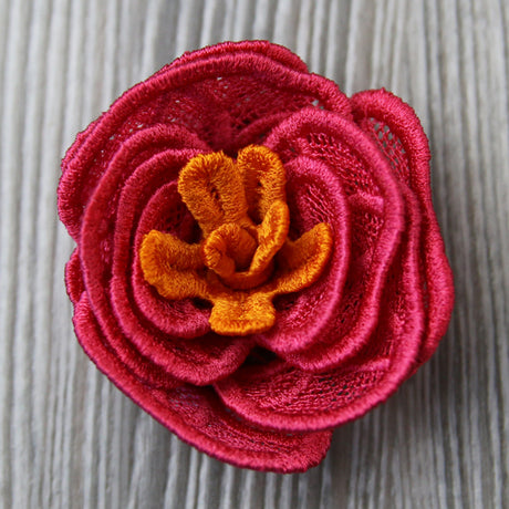 Spiral Peony in 3D (Lace)