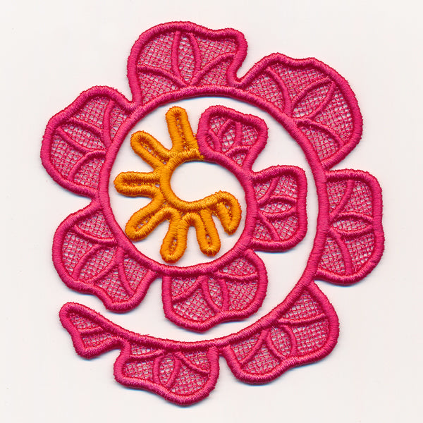 Spiral Peony in 3D (Lace)