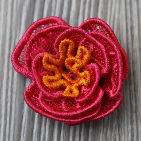 Spiral Peony in 3D (Lace)