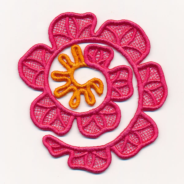 Spiral Peony in 3D (Lace)