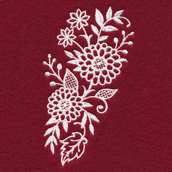 Mum's the Word Flower Spray (Whitework)