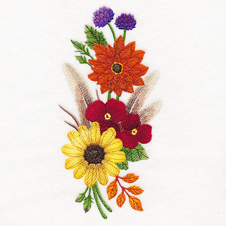Feathered Autumn Flower Spray