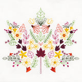 Autumn Wildflower Maple Leaf