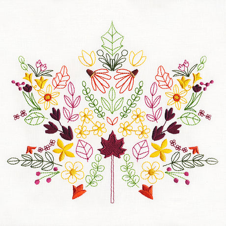 Autumn Wildflower Maple Leaf