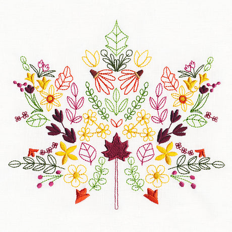 Autumn Wildflower Maple Leaf